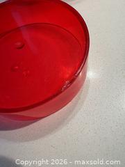 MaxSold Auction: Red Plastic/Acrylic 4-Piece Cocktail Shaker Set IKEA  - Toronto (Ontario, Canada) SELLER MANAGED Downsizing Online Auction - Poplar Plains Road