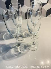 MaxSold Auction: Set of 4 Clear Glass Champagne Flutes, 6 oz - Toronto (Ontario, Canada) SELLER MANAGED Downsizing Online Auction - Poplar Plains Road