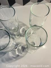 MaxSold Auction: Set of 4 Clear Glass Champagne Flutes, 6 oz - Toronto (Ontario, Canada) SELLER MANAGED Downsizing Online Auction - Poplar Plains Road