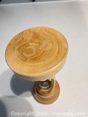 MaxSold Auction: Small 30-Second Hourglass with Natural Wood Frame - Toronto (Ontario, Canada) SELLER MANAGED Downsizing Online Auction - Poplar Plains Road