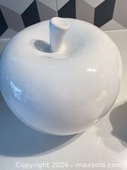 MaxSold Auction: White Ceramic Fruit Ornaments with Lidded Containers, Set of 2 - Toronto (Ontario, Canada) SELLER MANAGED Downsizing Online Auction - Poplar Plains Road