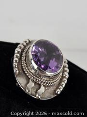 MaxSold Auction: Sterling Silver Amethyst Brooch - Vintage - Hamilton (Ontario, Canada) SELLER MANAGED Downsizing Online Auction - Bishopsgate Avenue