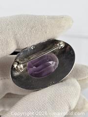 MaxSold Auction: Sterling Silver Amethyst Brooch - Vintage - Hamilton (Ontario, Canada) SELLER MANAGED Downsizing Online Auction - Bishopsgate Avenue