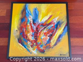MaxSold Auction: Abstract Butterfly Oil Painting Signed Bakovic - Toronto (Ontario, Canada) PARTNER MANAGED Estate Sale Online Auction - La Rose Avenue