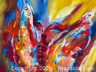 MaxSold Auction: Abstract Butterfly Oil Painting Signed Bakovic - Toronto (Ontario, Canada) PARTNER MANAGED Estate Sale Online Auction - La Rose Avenue