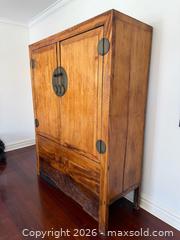 MaxSold Auction: Carved Asian Cedar Armoire Cabinet  - Toronto (Ontario, Canada) PARTNER MANAGED Estate Sale Online Auction - La Rose Avenue