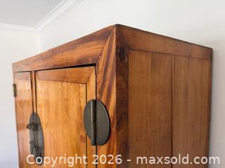 MaxSold Auction: Carved Asian Cedar Armoire Cabinet  - Toronto (Ontario, Canada) PARTNER MANAGED Estate Sale Online Auction - La Rose Avenue