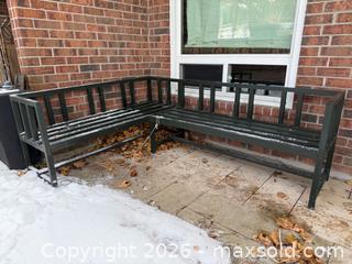MaxSold Auction:  Forest Green Wood Patio Sectional Bench - Toronto (Ontario, Canada) PARTNER MANAGED Estate Sale Online Auction - La Rose Avenue