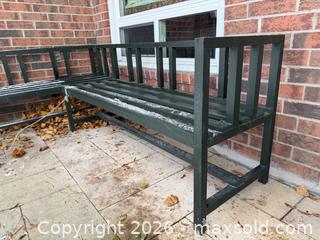MaxSold Auction:  Forest Green Wood Patio Sectional Bench - Toronto (Ontario, Canada) PARTNER MANAGED Estate Sale Online Auction - La Rose Avenue