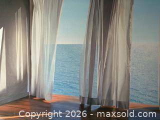 MaxSold Auction: Huge Open Window Scene by Alice Doulton Large Framed Textured Print - Toronto (Ontario, Canada) PARTNER MANAGED Estate Sale Online Auction - La Rose Avenue