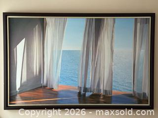 MaxSold Auction: Huge Open Window Scene by Alice Doulton Large Framed Textured Print - Toronto (Ontario, Canada) PARTNER MANAGED Estate Sale Online Auction - La Rose Avenue