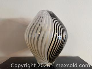 MaxSold Auction: MCM Black + White Striped Art Glass Vase - Toronto (Ontario, Canada) PARTNER MANAGED Estate Sale Online Auction - La Rose Avenue