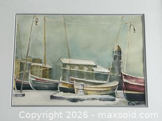 MaxSold Auction: Original Painting of Boats in Winter Watercolour - Toronto (Ontario, Canada) PARTNER MANAGED Estate Sale Online Auction - La Rose Avenue