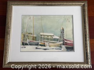 MaxSold Auction: Original Painting of Boats in Winter Watercolour - Toronto (Ontario, Canada) PARTNER MANAGED Estate Sale Online Auction - La Rose Avenue