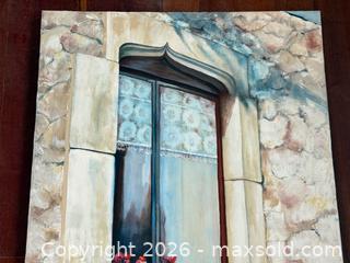 MaxSold Auction: Original Signed Window Ledge Garden Painting  - Toronto (Ontario, Canada) PARTNER MANAGED Estate Sale Online Auction - La Rose Avenue