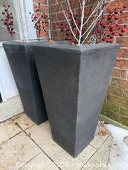 MaxSold Auction: Pair of Resin Garden Planters x2 - Toronto (Ontario, Canada) PARTNER MANAGED Estate Sale Online Auction - La Rose Avenue