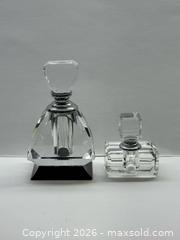 MaxSold Auction: Pair of Vintage Crystal Clear Glass Perfume Bottles - Toronto (Ontario, Canada) PARTNER MANAGED Estate Sale Online Auction - La Rose Avenue