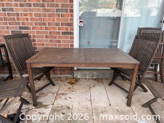 MaxSold Auction: Rustic DOT Teak Patio Table + 6 Chairs - Toronto (Ontario, Canada) PARTNER MANAGED Estate Sale Online Auction - La Rose Avenue