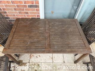 MaxSold Auction: Rustic DOT Teak Patio Table + 6 Chairs - Toronto (Ontario, Canada) PARTNER MANAGED Estate Sale Online Auction - La Rose Avenue