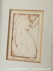 MaxSold Auction: Signed Abstract Nude Etching  - Toronto (Ontario, Canada) PARTNER MANAGED Estate Sale Online Auction - La Rose Avenue