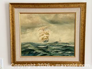 MaxSold Auction: Signed Brian Madden Oil on Canvas Seascape Painting  - Toronto (Ontario, Canada) PARTNER MANAGED Estate Sale Online Auction - La Rose Avenue