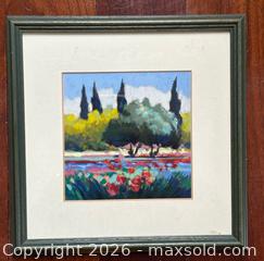 MaxSold Auction: Signed French Spring in Provence Small Pastel Painting.  - Toronto (Ontario, Canada) PARTNER MANAGED Estate Sale Online Auction - La Rose Avenue