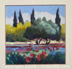 MaxSold Auction: Signed French Spring in Provence Small Pastel Painting.  - Toronto (Ontario, Canada) PARTNER MANAGED Estate Sale Online Auction - La Rose Avenue