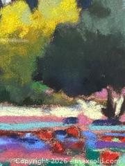 MaxSold Auction: Signed French Spring in Provence Small Pastel Painting.  - Toronto (Ontario, Canada) PARTNER MANAGED Estate Sale Online Auction - La Rose Avenue