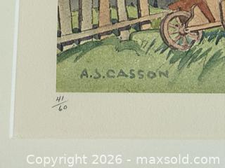MaxSold Auction: Signed Ltd Ed A.J. Casson Lithograph Early Summer  - Toronto (Ontario, Canada) PARTNER MANAGED Estate Sale Online Auction - La Rose Avenue