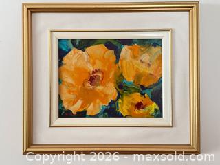 MaxSold Auction: Signed Shirley Heard Floral Acrylic on Canvas Painting  - Toronto (Ontario, Canada) PARTNER MANAGED Estate Sale Online Auction - La Rose Avenue