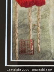 MaxSold Auction: Signed Silk Asian Art Handmade Embroidery of Poppies - Toronto (Ontario, Canada) PARTNER MANAGED Estate Sale Online Auction - La Rose Avenue