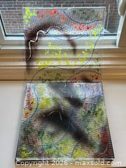 MaxSold Auction: Six Decorative Abstract Studio Art Glass Tile Placemats - Toronto (Ontario, Canada) PARTNER MANAGED Estate Sale Online Auction - La Rose Avenue