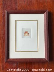 MaxSold Auction: Small Signed Hand Coloured Etching of a House in Winter  - Toronto (Ontario, Canada) PARTNER MANAGED Estate Sale Online Auction - La Rose Avenue