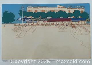 MaxSold Auction: “Spanish Morning”. Beach Scene Signed Lithograph  - Toronto (Ontario, Canada) PARTNER MANAGED Estate Sale Online Auction - La Rose Avenue
