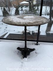 MaxSold Auction:  Stone Patio Cast Iron Bistro Table - Toronto (Ontario, Canada) PARTNER MANAGED Estate Sale Online Auction - La Rose Avenue