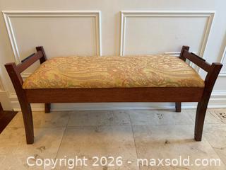 MaxSold Auction: Upholstered Oak Bench - Toronto (Ontario, Canada) PARTNER MANAGED Estate Sale Online Auction - La Rose Avenue