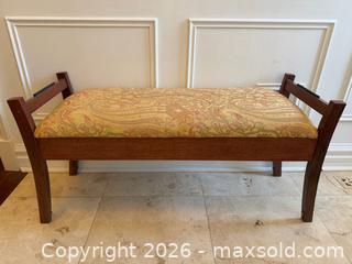 MaxSold Auction: Upholstered Oak Bench - Toronto (Ontario, Canada) PARTNER MANAGED Estate Sale Online Auction - La Rose Avenue