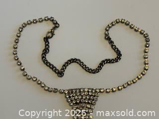 MaxSold Auction: Vintage Necktie Rhinestone Crystal Necklace - Toronto (Ontario, Canada) PARTNER MANAGED Estate Sale Online Auction - La Rose Avenue