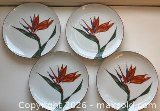 MaxSold Auction: Vintage Set of Fitz & Floyd Salad Plates Bird of Paradise Pattern  - Toronto (Ontario, Canada) PARTNER MANAGED Estate Sale Online Auction - La Rose Avenue