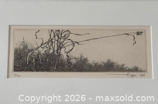 MaxSold Auction: Vintage Signed Ltd Edition Etching of Grass - Toronto (Ontario, Canada) PARTNER MANAGED Estate Sale Online Auction - La Rose Avenue