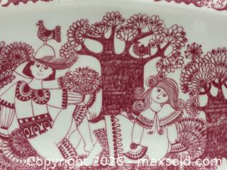MaxSold Auction: Vintage Turi Pink + White Figgjo “Arden” Rectangular Dish Norway  - Toronto (Ontario, Canada) PARTNER MANAGED Estate Sale Online Auction - La Rose Avenue