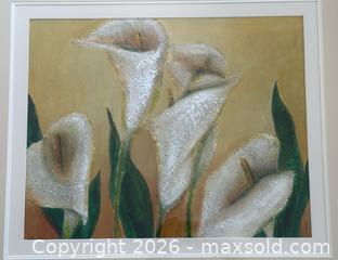 MaxSold Auction: White Calla Lilies Mixed Media Floral Painting  - Toronto (Ontario, Canada) PARTNER MANAGED Estate Sale Online Auction - La Rose Avenue
