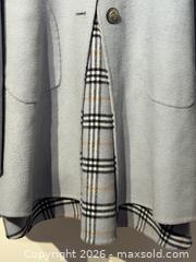 MaxSold Auction: Women’s Reversible Wool Poncho in Solid Grey, Blue + Plaid Pattern - Toronto (Ontario, Canada) PARTNER MANAGED Estate Sale Online Auction - La Rose Avenue