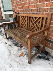 MaxSold Auction: Wooden Patio Bench - Toronto (Ontario, Canada) PARTNER MANAGED Estate Sale Online Auction - La Rose Avenue