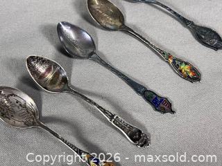 MaxSold Auction: (6) Old STERLING SILVER Collectible Spoons - Marked  - Toronto (Ontario, Canada) SELLER MANAGED Reseller Online Auction - Chesswood Drive