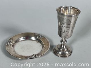 MaxSold Auction: Antique Russian STERLING SILVER Kiddish Cup and Plate - Marked  - Toronto (Ontario, Canada) SELLER MANAGED Reseller Online Auction - Chesswood Drive