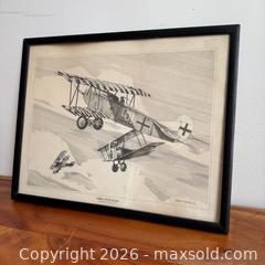 MaxSold Auction: Vintage German Air Service “Fokker D.VII Scout” Print Signed by Peter Mossman, 1976  - Toronto (Ontario, Canada) SELLER MANAGED Reseller Online Auction -  Crouse Road (STORAGE)