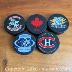 MaxSold Auction: Vintage Hockey Pucks | Lot #2  - Toronto (Ontario, Canada) SELLER MANAGED Reseller Online Auction -  Crouse Road (STORAGE)