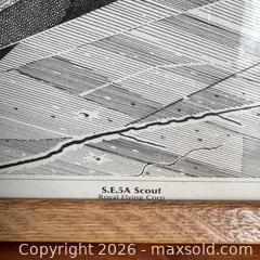 MaxSold Auction: Vintage Royal Flying Corp “S.E.5A Scout” Print Signed by Peter Mossman, 1976  - Toronto (Ontario, Canada) SELLER MANAGED Reseller Online Auction -  Crouse Road (STORAGE)