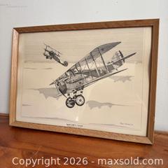 MaxSold Auction: Vintage United States Air Service Print “Spad S.XIII C.1 Scout” Print Signed by Peter M - Toronto (Ontario, Canada) SELLER MANAGED Reseller Online Auction -  Crouse Road (STORAGE)